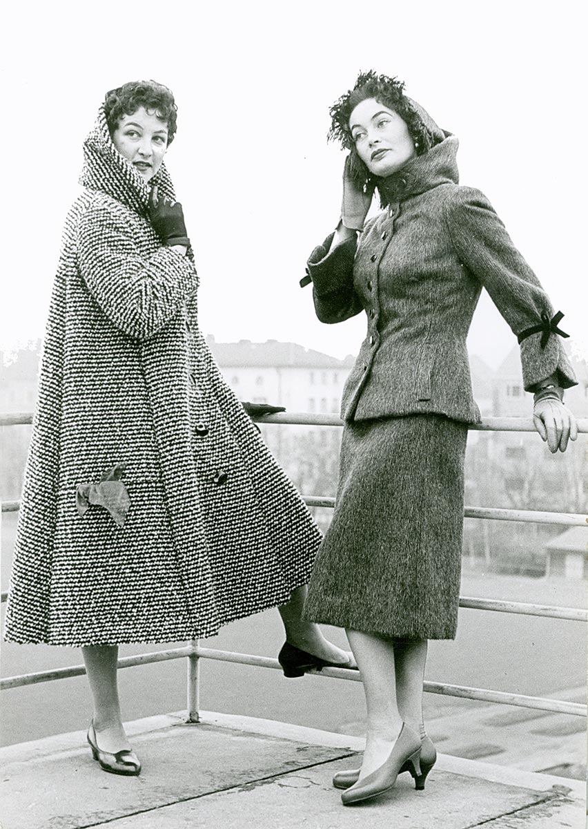 Modeschau in und über den Huttensälen in Würzburg 1955