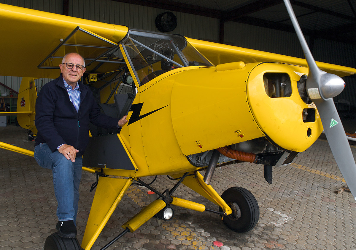 Körperlich fit muß man sein, um die Piper fliegen zu können.